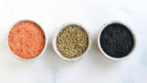 red green and black lentils