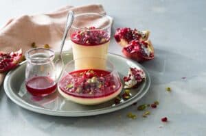 pomegranate rosewater baked custards | Ăn Chay, Thuần Chay, Quán Chay & Nhà Hàng Chay