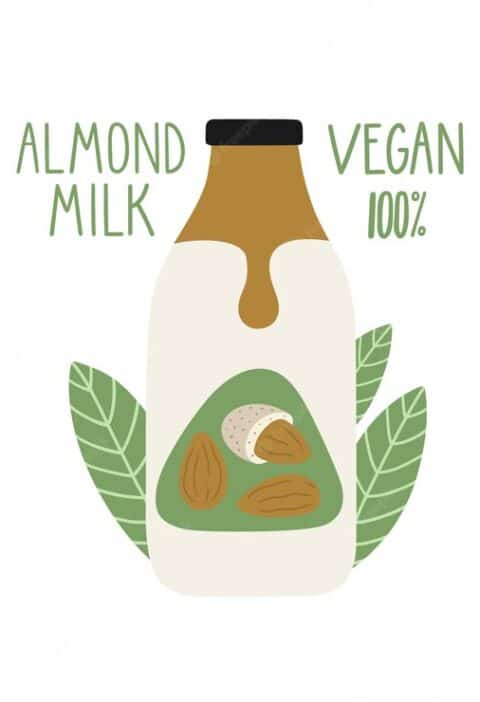 almond milk cartoon bottle vegan milk packaging 73378 996 | Ăn Chay, Thuần Chay, Quán Chay & Nhà Hàng Chay