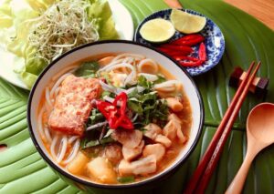 bun bo hue chay nau nhanh voi vien sup recipe main photo | Ăn Chay, Thuần Chay, Quán Chay & Nhà Hàng Chay