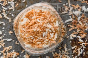 toasting coconut